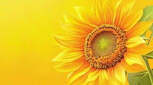 灿烂向日葵绽放明亮黄