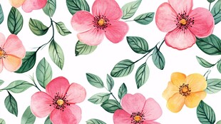 水彩花卉图案设计