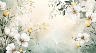 清新花卉背景图