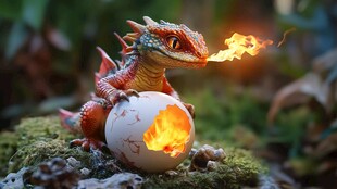 小火龙破蛋而出奇幻瞬间