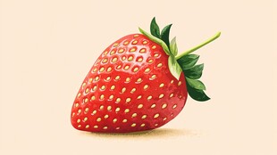 鲜艳欲滴的草莓插画