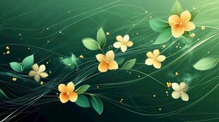 绿意繁花背景图