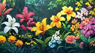 缤纷花卉绘就梦幻植物景观