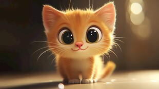 可爱小橘猫 萌态十足