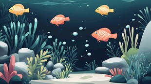 海底鱼儿畅游的美妙景象
