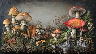 奇幻蘑菇微观世界景观