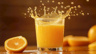 橙汁飞溅 新鲜活力瞬间