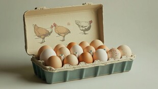 鸡蛋装盒 盒上有鸡图案