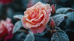 霜覆粉玫 尽显优雅浪漫