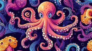 梦幻章鱼的海底奇妙世界