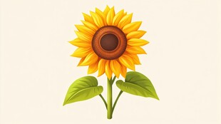 可爱向日葵插画