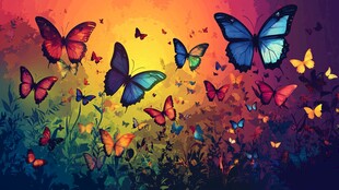 梦幻蝶舞 绚烂自然之景