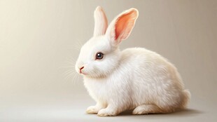 可爱白兔特写