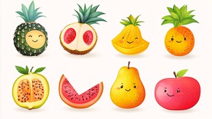 可爱卡通水果大集合