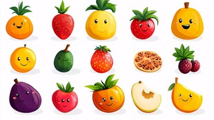 可爱笑脸水果大集合