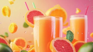 鲜榨果汁 果香四溢的诱惑