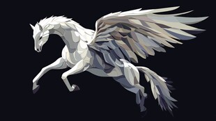 飞翔的奇幻白马