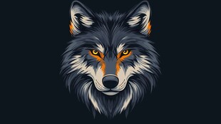 神秘狼头插画 尽显野性魅力