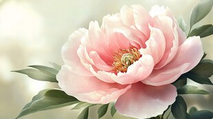 粉色牡丹绽放之美