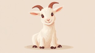 可爱小山羊插画