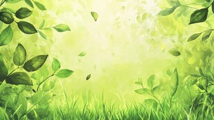 清新绿意盎然的自然背景