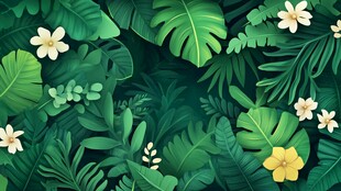 热带植物花卉背景图