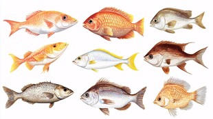 多彩鱼类集合展示