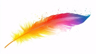 梦幻多彩羽毛 绚丽艺术感