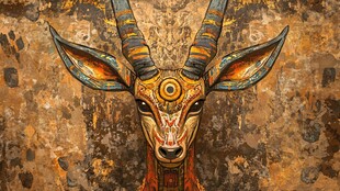 非洲风格羚羊图腾艺术画