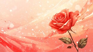 浪漫红玫瑰梦幻背景图