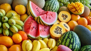 缤纷多彩的新鲜水果组合