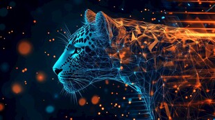 科技感猎豹数字艺术图像