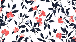 花卉植物图案 清新风格