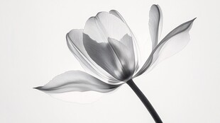 黑白郁金香特写