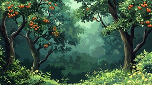 静谧山林中的硕果累累