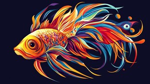 绚丽多彩的梦幻金鱼