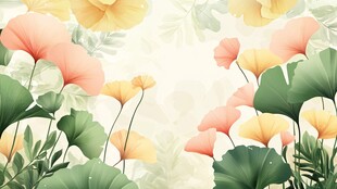 梦幻花卉背景图