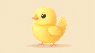 可爱小黄鸡插画