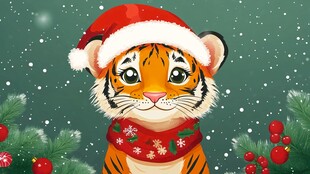 圣诞小老虎的欢乐时刻