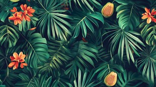 热带植物花卉精美图案