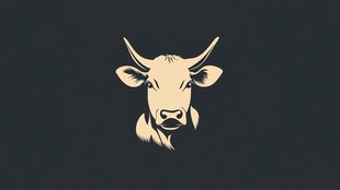 简约牛头图标
