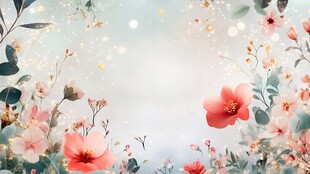 梦幻花卉背景图