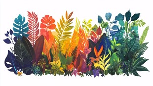 缤纷多彩的热带植物群像