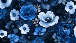 蓝调花卉图案 优雅又迷人