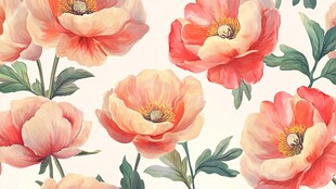 粉色花卉图案背景图