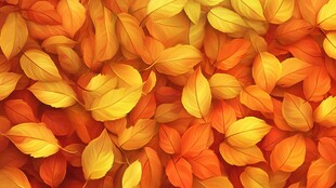 秋日斑斓落叶背景图