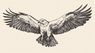 展翅翱翔的雄鹰