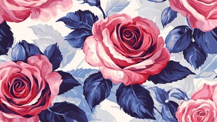 粉色玫瑰花卉图案背景