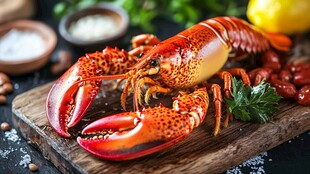 新鲜大龙虾 烹饪食材展示