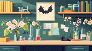 实验室里的奇幻装饰场景